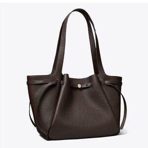 NWT ✅ TORY BURCH ROMY TOTE (LARGE) #163388  DEEP BROWN✨ NWT, DUST BAG
